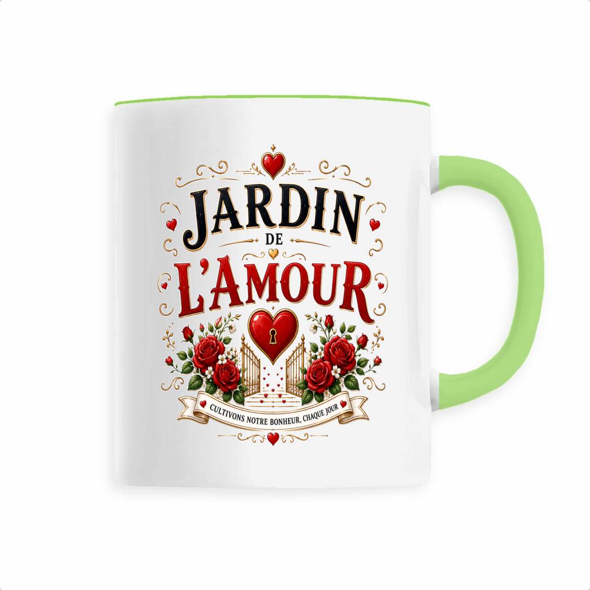 face_0_5 Mug Jardin de l'Amour – Cultivons Notre Bonheur Chaque Jour – Cadeau Couple Romantique