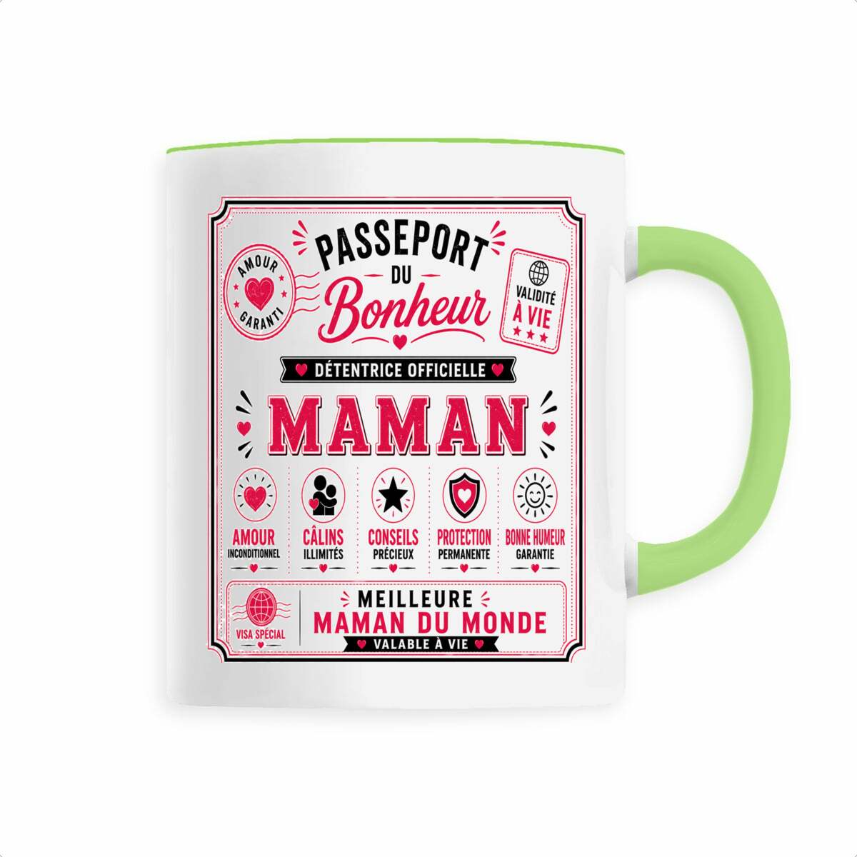 face_0_5 Mug Maman – Passeport du Bonheur | Cadeau original pour la meilleure maman du monde