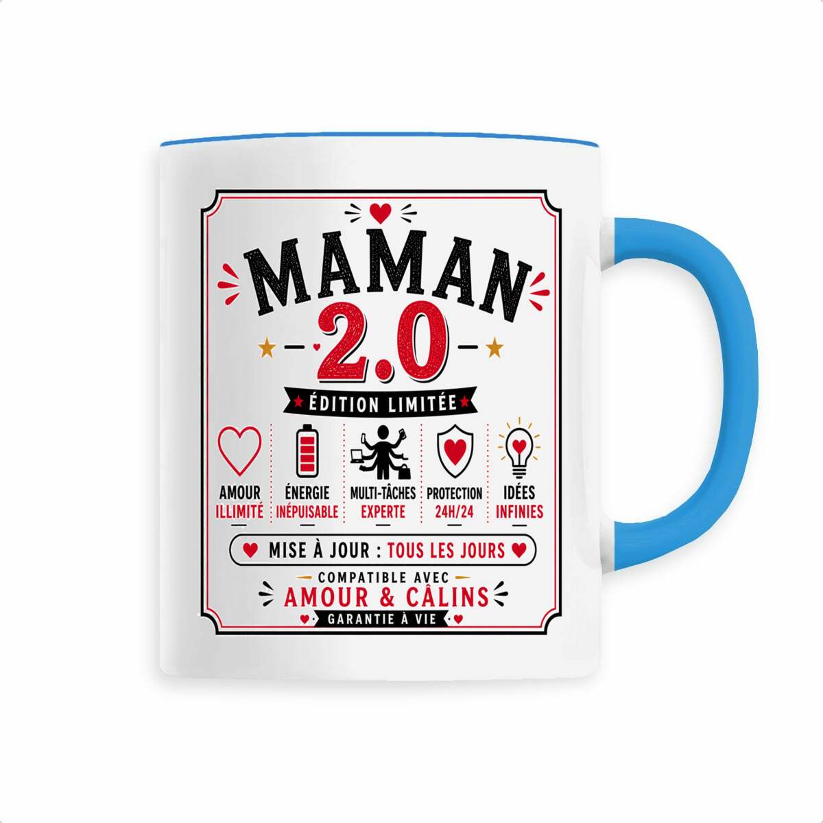face_1_4 Mug Maman 2.0 Édition Limitée | Cadeau original pour maman exceptionnelle