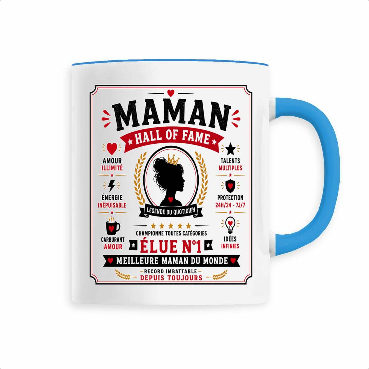 face_1_4 Mug Maman Hall of Fame | Élue N°1 Meilleure Maman du Monde