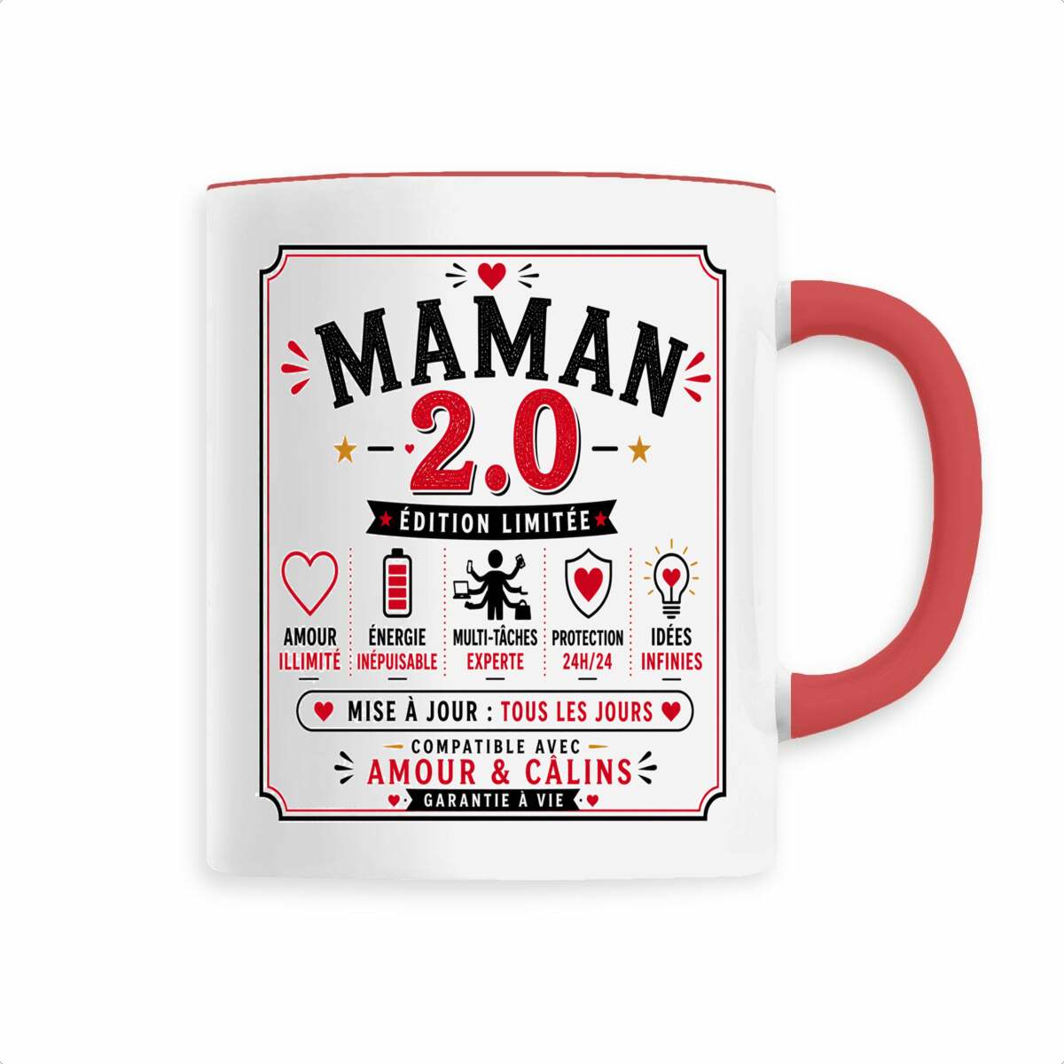 face_2_3 Mug Maman 2.0 Édition Limitée | Cadeau original pour maman exceptionnelle