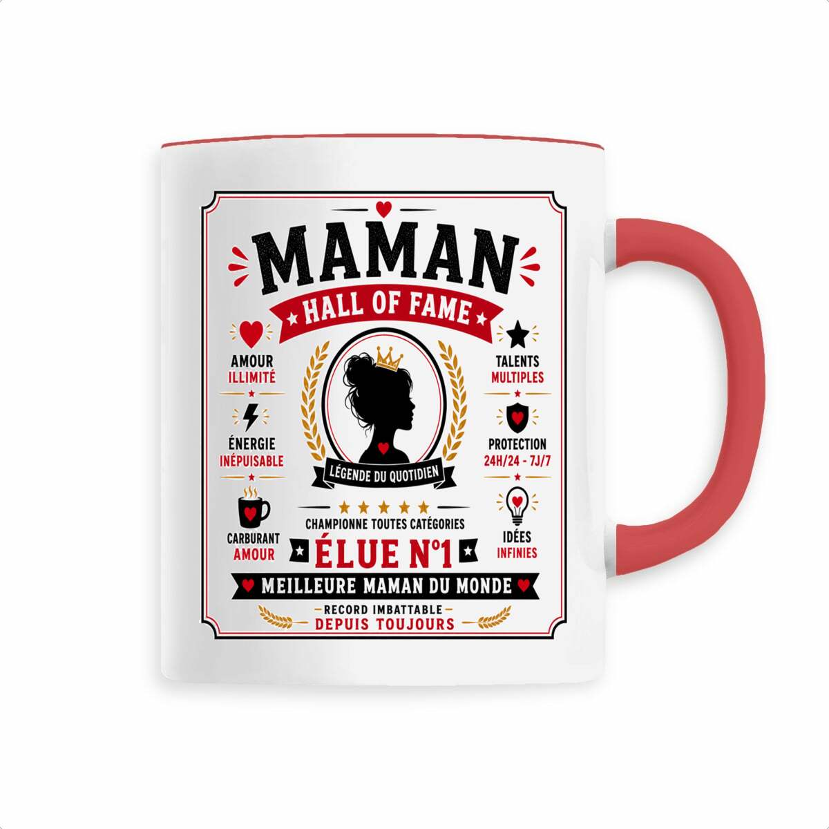face_2_3 Mug Maman Hall of Fame | Élue N°1 Meilleure Maman du Monde