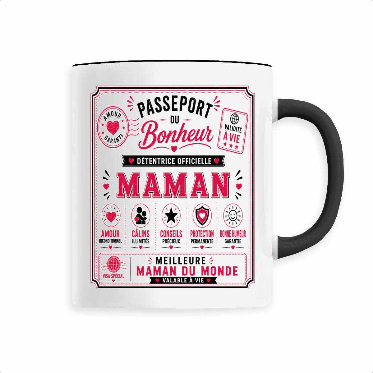 face_4_1 Mug Maman – Passeport du Bonheur | Cadeau original pour la meilleure maman du monde