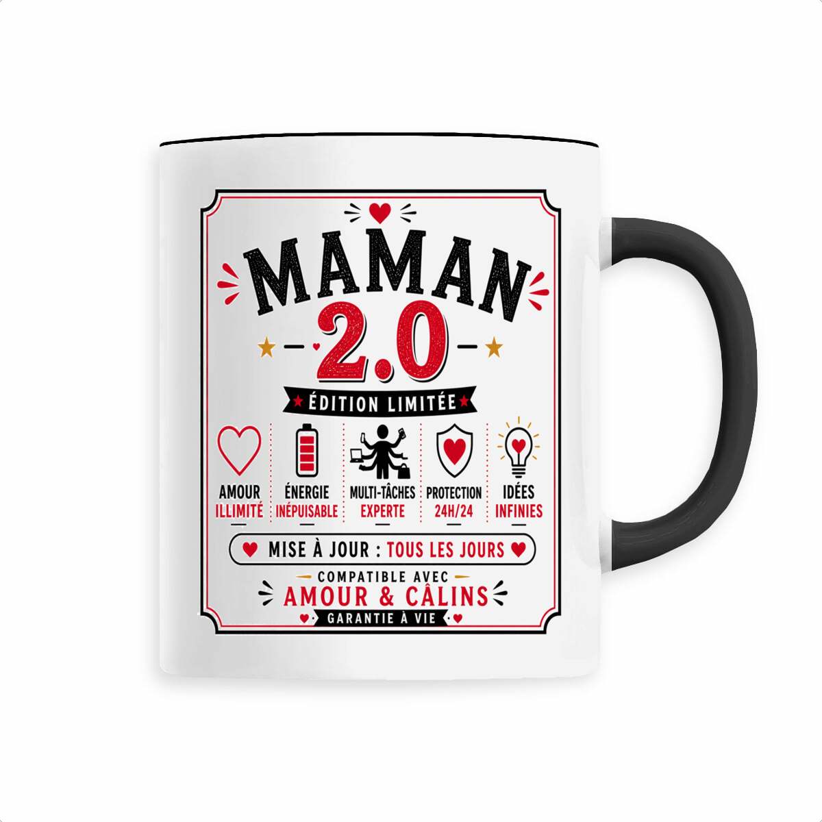 face_4_1 Mug Maman 2.0 Édition Limitée | Cadeau original pour maman exceptionnelle