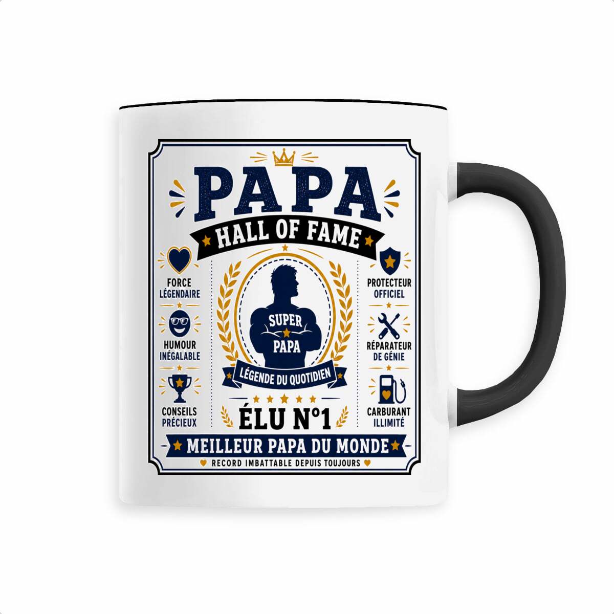 face_4_1 Mug Papa Hall of Fame | Élu N°1 Meilleur Papa du Monde