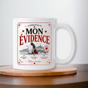 Mug Mon Évidence – Le Roman de Ma Vie – Cadeau Amour Romantique pour Couple