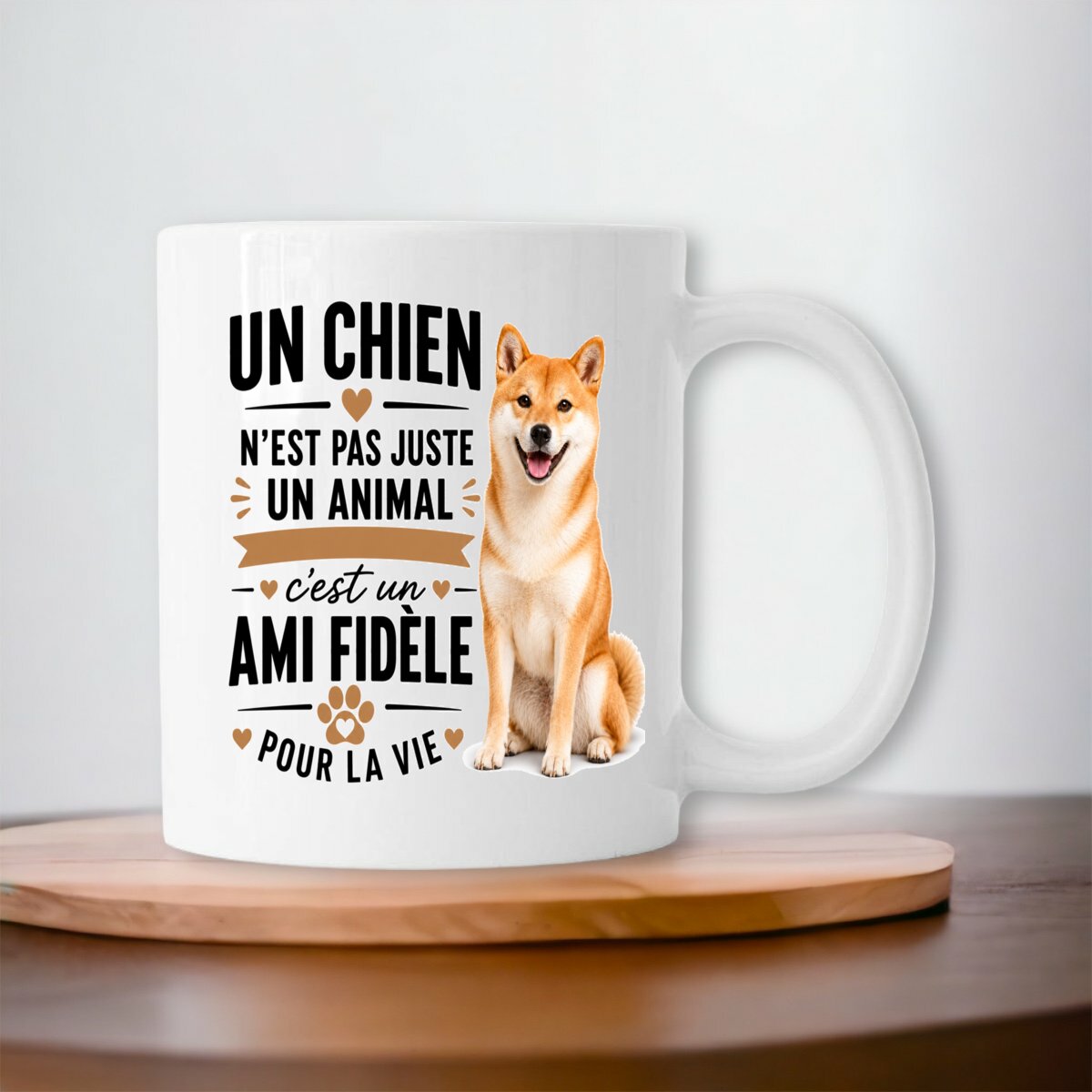 visual_Blanc Mug Shiba Inu – Un Chien N'est Pas Juste Un Animal, C'est Un Ami Fidèle Pour La Vie