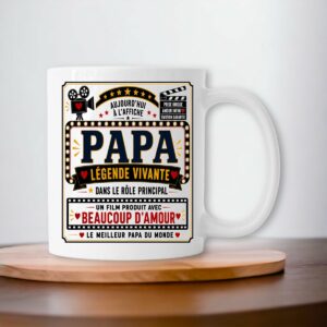 Mug Papa Légende Vivante | Cadeau original pour le meilleur papa du monde