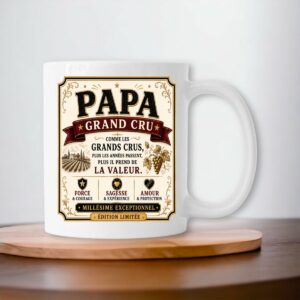 Mug Papa Grand Cru – Cadeau Original pour un Papa Exceptionnel
