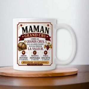 Mug Maman Grand Cru – Cadeau Original pour une Maman Exceptionnelle