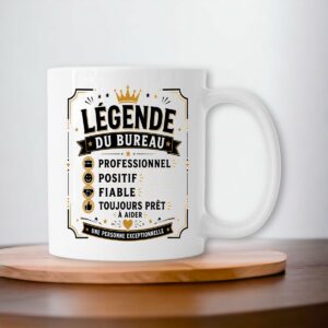 Mug Légende du Bureau | Cadeau Collègue Original et Humoristique