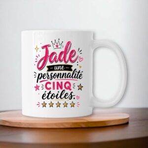 Mug Jade – Une Personnalité Cinq Étoiles | Cadeau Prénom Original