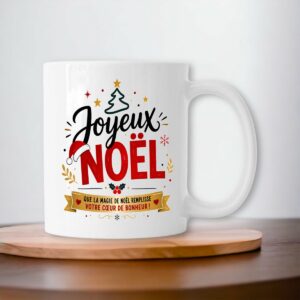 Mug Joyeux Noël – Que la Magie de Noël Remplisse Votre Cœur