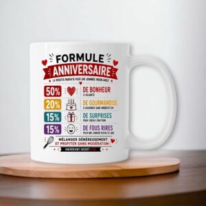Mug Formule Anniversaire – La Recette Parfaite pour une Journée Inoubliable