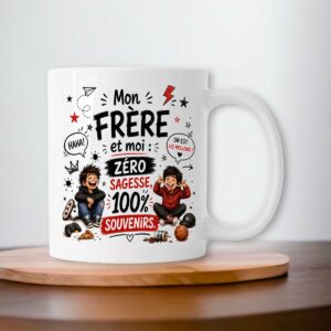 Mug Mon Frère et Moi – Zéro Sagesse, 100 % Souvenirs | Cadeau Frère