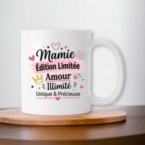 Mug Mamie Édition Limitée – Amour Illimité | Cadeau Original pour Mamie