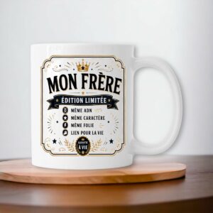 Mug Mon Frère Édition Limitée – Même ADN, Même Folie | Cadeau Original